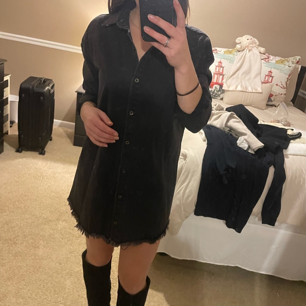 Missguided Denim Mini Dress